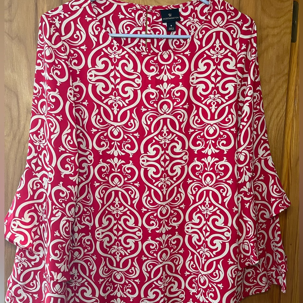 Red Worthington Blouse